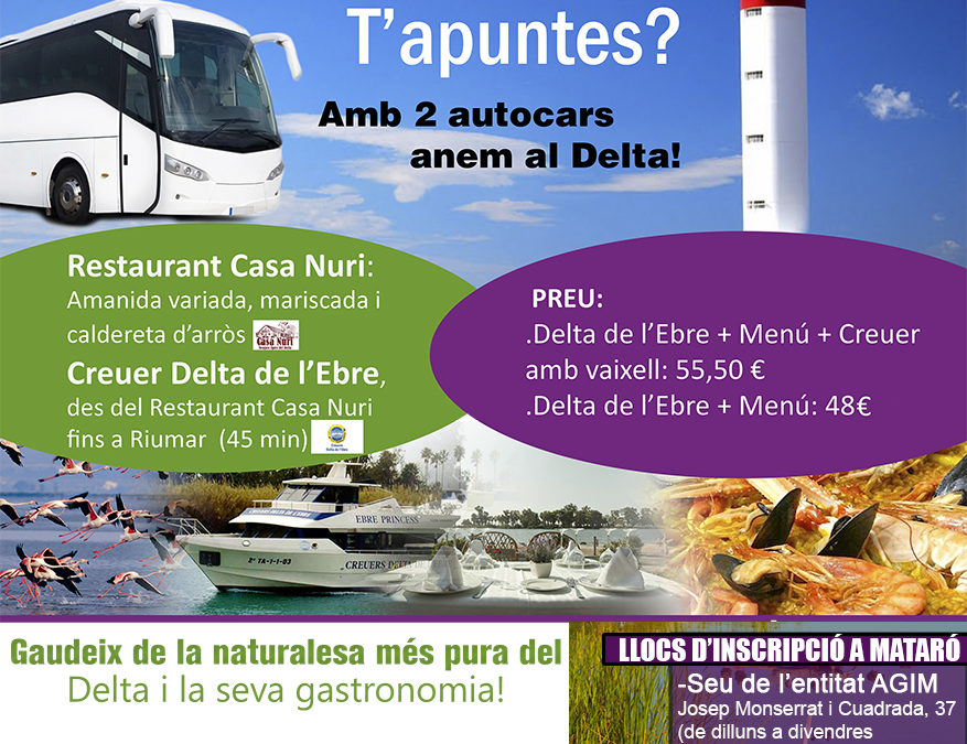 9 D’OCTUBRE SORTIDA AL DELTA DE L’EBRE